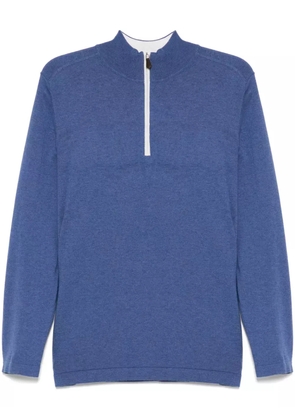 N.Peal Salcombe Half Zip jumper - Blue