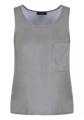 Emporio Armani geometric-motif tank top - Grey