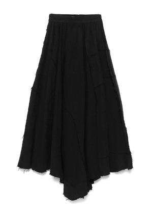 CHIAHUNG SU patchwork midi skirt - Black
