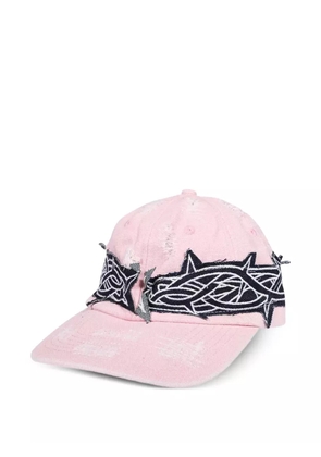 Who Decides War distressed baseball cap - Pink