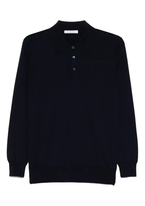 Cruciani fine-ribbed polo shirt - Blue