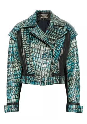 MITILIANE COUTURE embossed leather jacket - Green