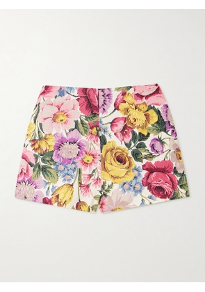 Faithfull - Lila Floral-print Linen Shorts - Pink - x small,small,medium,large,x large,xx large