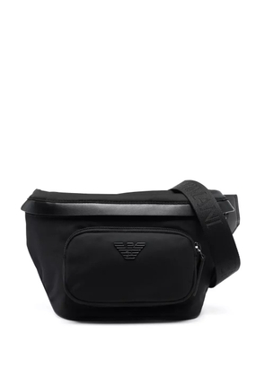Emporio Armani logo-plaque belt bag - Black