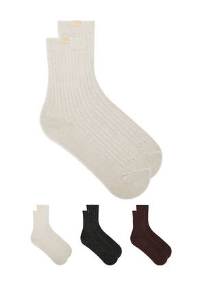 Rag & Bone Hiker Sock 3 Pack in Ivory.