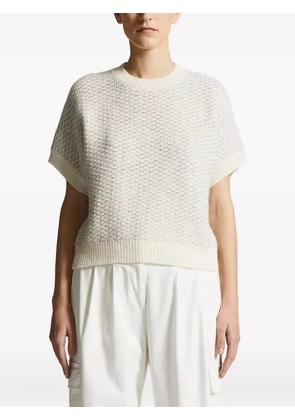 Peserico textured short-sleeve knitted top - Neutrals