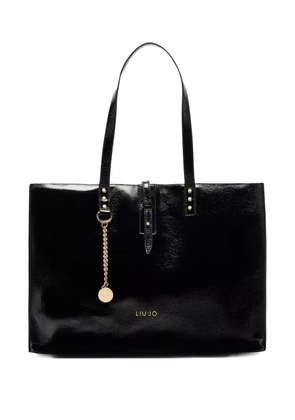 LIU JO large stud-embellished tote bag - Black