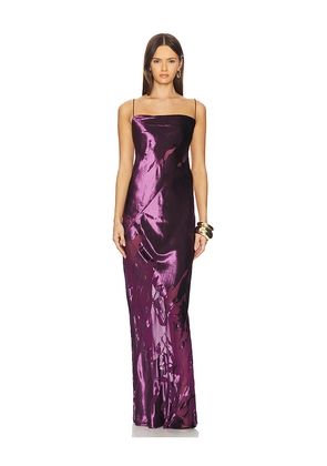 The Sei Cowl Bias Gown in Purple. Size 0. Also in 2, 4, 6, 8.