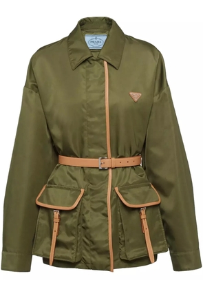 Prada Re-Nylon belted jacket - Green