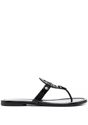 Tory Burch Miller cut-out leather flip-flops - Black