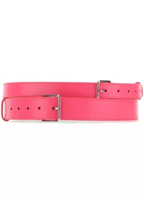 Alexander McQueen buckle-fastened leather belt - Pink