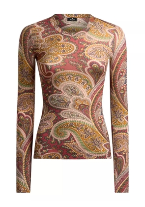 ETRO paisley-print long-sleeve top - Neutrals