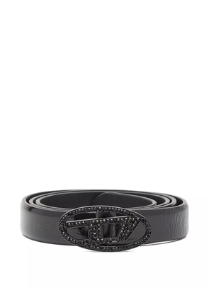 Diesel B-1dr Strass 20 logo-buckle belt - Black