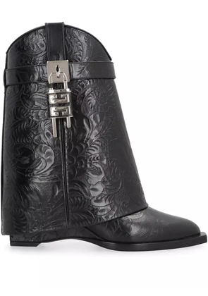 Givenchy 60mm Shark Lock Cowboy leather boots - Black