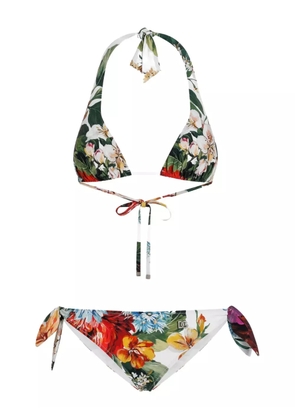 Dolce & Gabbana floral-print bikini set - White