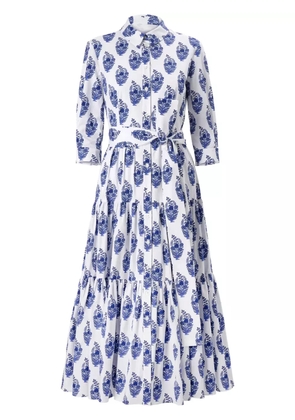 Carolina Herrera floral-print shirt dress - White