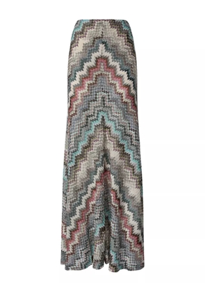 Missoni zigzag pattern maxi skirt - Grey