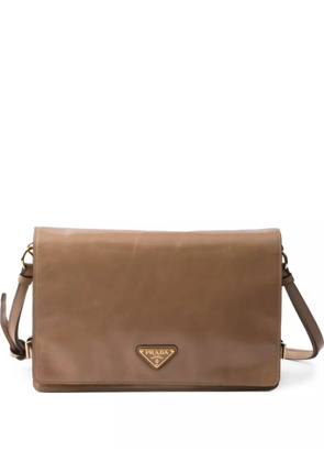 Prada medium leather shoulder bag - Neutrals