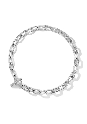 David Yurman sterling silver DY Madison diamond necklace (11mm)