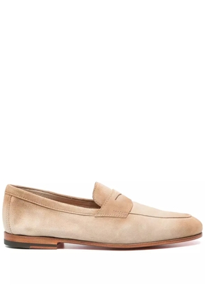 Santoni suede loafers - Neutrals