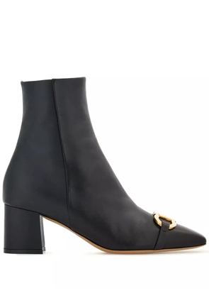 Ferragamo 60mm Gancini-buckle leather ankle boots - Black