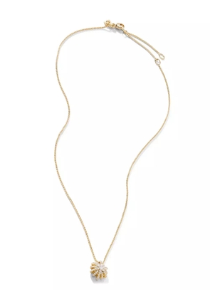 David Yurman 11mm 18kt yellow gold Starburst pave diamond pendant necklace