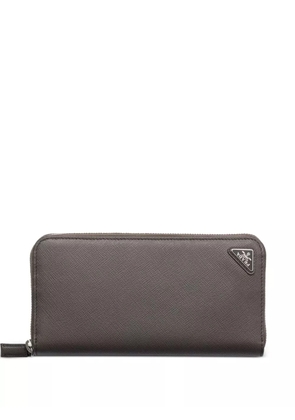 Prada textured zip-around wallet - Grey