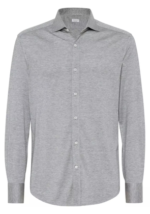 Brunello Cucinelli silk-cotton blend shirt - Grey