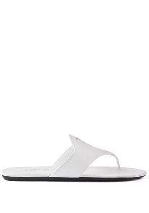 Prada two-strap flat sandals - White