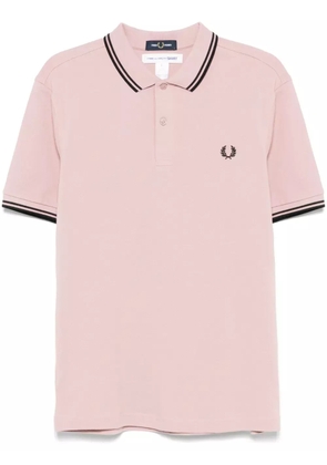 Comme Des Garçons Shirt x Fred Perry logo-embroidered polo shirt - Pink