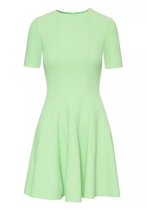 Oscar de la Renta pleated short-sleeve minidress - Green