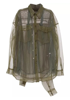 ACT Nº1 sheer layered shirt - Blue