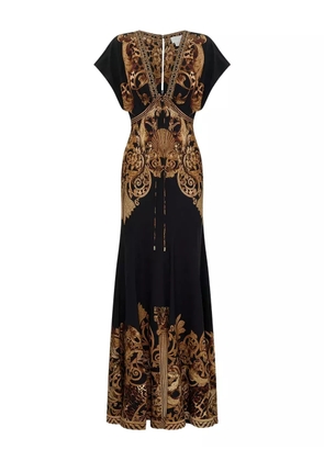 Camilla V-neck maxi dress - Black