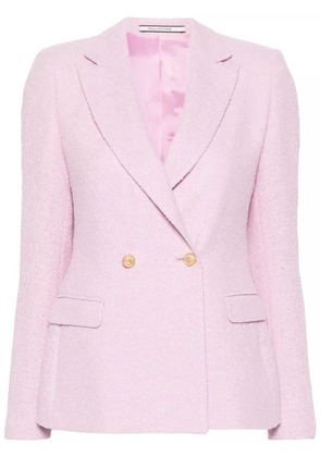 Tagliatore double-breasted bouclé blazer - Pink