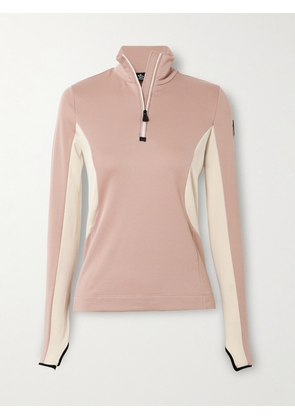 Moncler Grenoble - Color-block Stretch-jersey Base Layer - Pink - xx small,x small,small,medium,large,x large,xx large