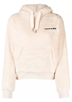 MARANT ÉTOILE Maeva logo-embroidered fleece hoodie - Neutrals