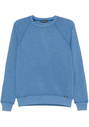 TOM FORD logo-patch sweatshirt - Blue
