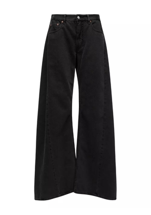 MM6 Maison Margiela five-pocket draped jeans - Black