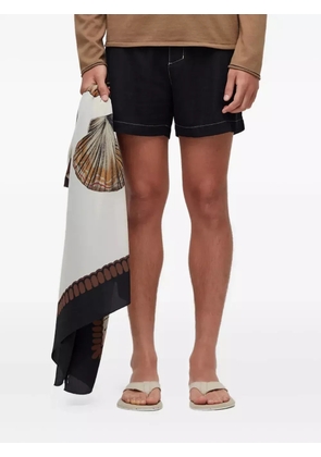 Osklen welt-pocket linen shorts - Black