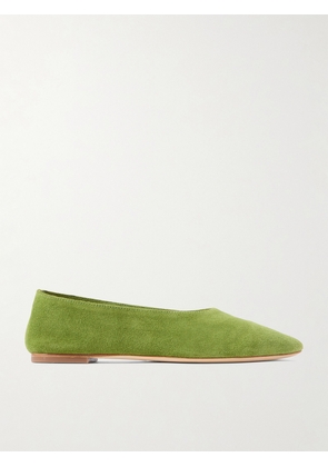 STAUD - Alba Suede Ballet Flats - Green - IT35,IT36,IT36.5,IT37,IT37.5,IT38,IT38.5,IT39,IT39.5,IT40,IT40.5,IT41,IT41.5,IT42