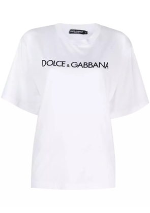 Dolce & Gabbana DNA logo-print cotton T-shirt - White