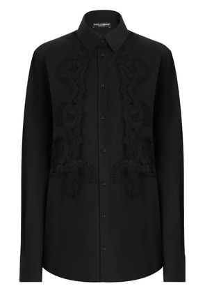 Dolce & Gabbana DNA lace-inserts shirt - Black