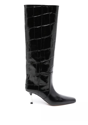 Paris Texas 80mm leather boots - Black
