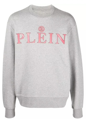 Philipp Plein logo-print cotton sweatshirt - Grey