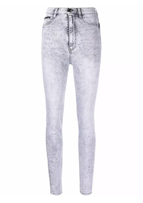 Philipp Plein super high waist jeggings - Grey