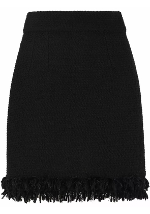 Dolce & Gabbana frayed bouclé miniskirt - Black
