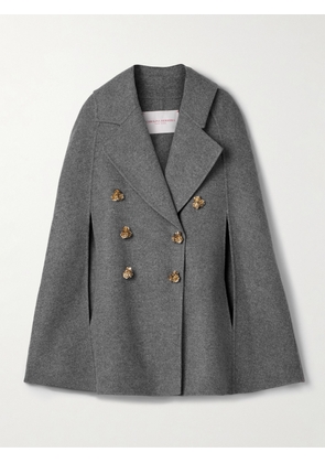 Carolina Herrera - Double-breasted Wool-felt Cape - Gray - small,medium,large