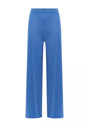 MALIPARMI lurex-effect elastic-waist trousers - Blue