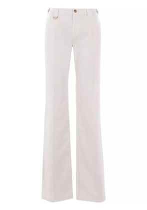 Chloé cotton straight-leg trousers - White