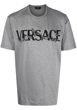 Versace logo-print cotton T-shirt - Grey